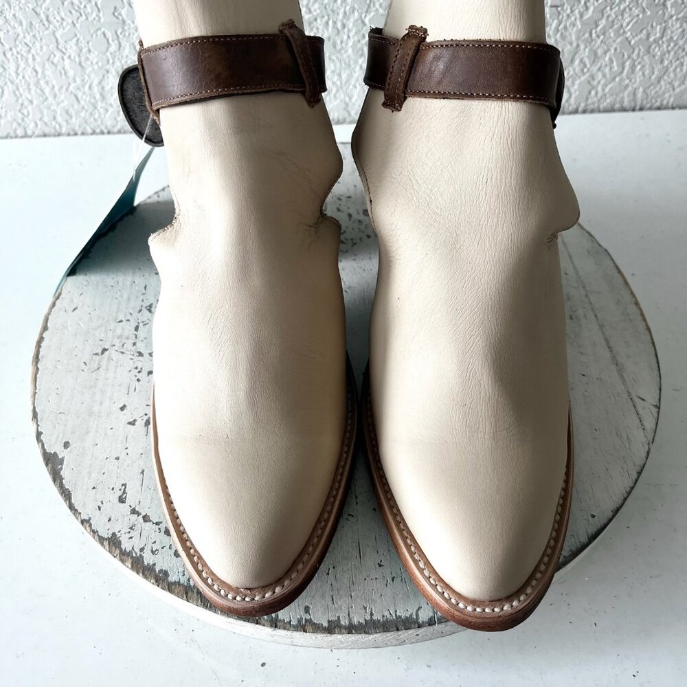 Lane HIGH NOON Cowboy Booties Putty Western Cowgirl Ankle Boots Sandals Size 8.5 - Picture 7 of 10